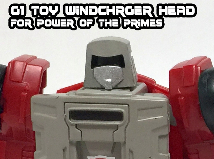 Windcharger (G1 Toy) Head for PotP 3d printed hand painted black acrylate print