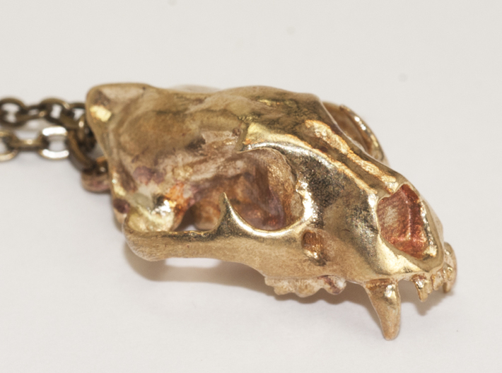 Cougar skull pendant 3d printed
