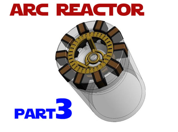 Arc Reactor V1 kit 3/4 - Black ring 3d printed
