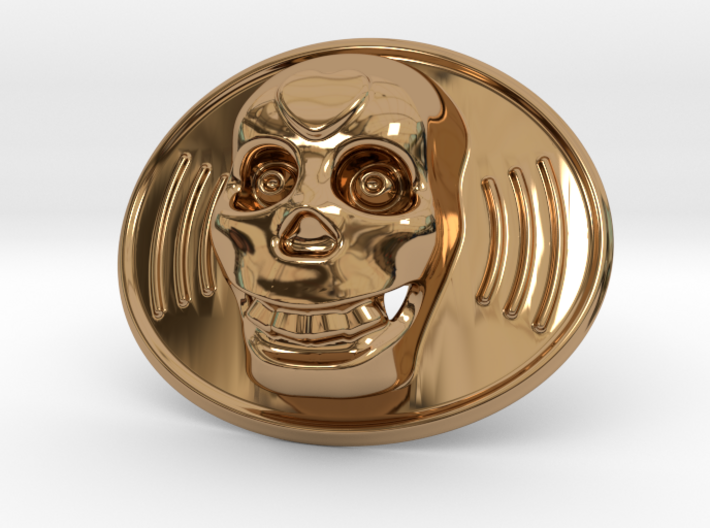 Skull Mexico Belt Buckle 3d printed