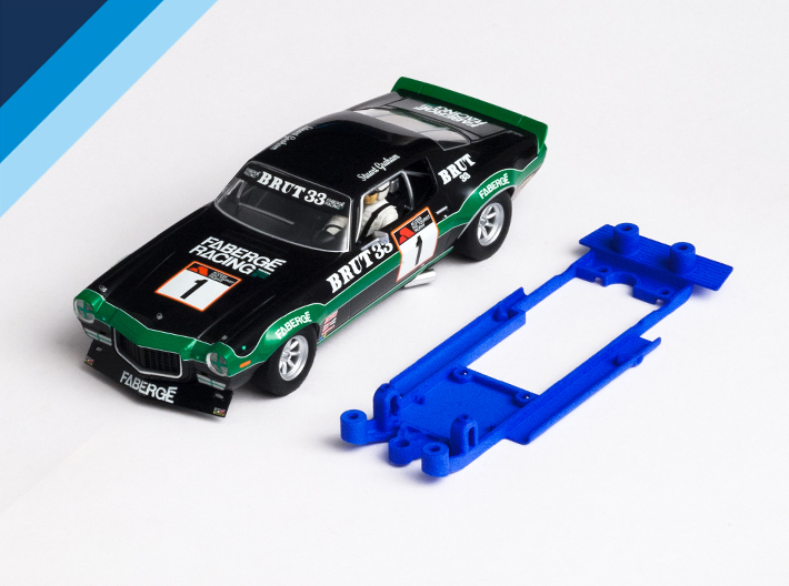 1/32 Scalextric Chevrolet Camaro '70 Chassis SW 3d printed Chassis compatible with Scalextric Chevrolet Camaro '70 body (not included)