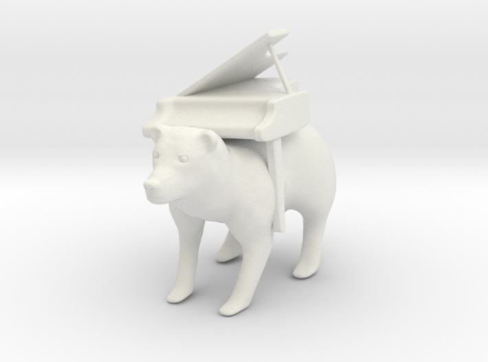 Piano Bear 3d printed
