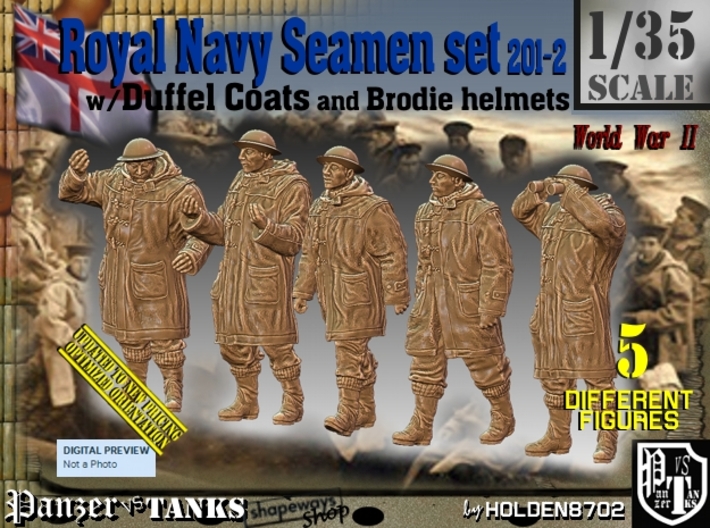 1/35 Royal Navy Duffel Coat Set201-2 3d printed