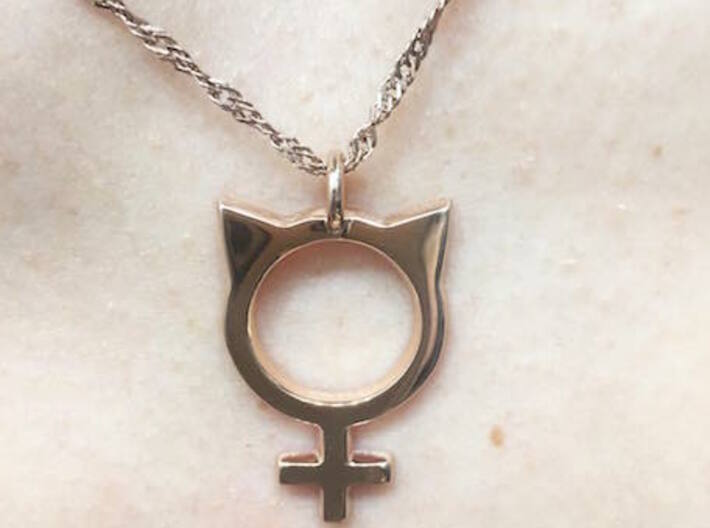 Female Symbol with Cat Ears 3d printed 