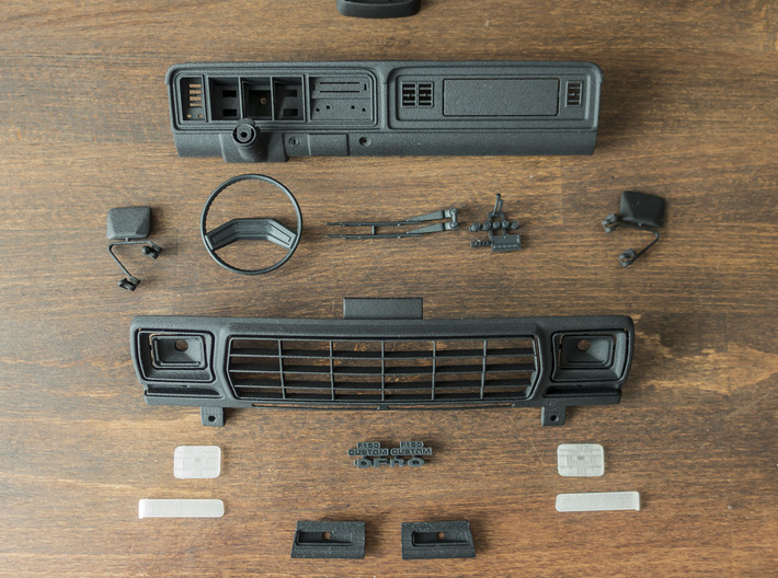 RCN093 Dashboard elements for Ford F150 79 P-L 3d printed 