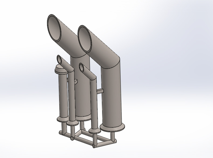 ASD3111 - Exhaust pipes 3d printed 