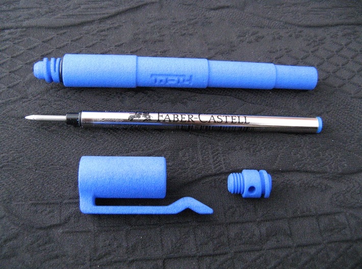 Simple Capped RB Pen (051) 3d printed (rollerball refill and o-ring not included)