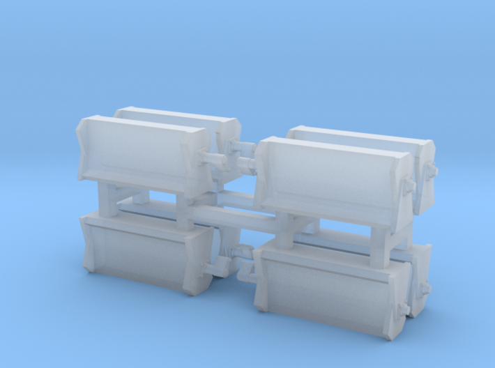 N scale ballast gates Miner type long 2 cars 3d printed