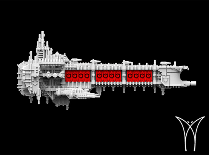 Victorius class Battleship MK I Hull 3d printed 