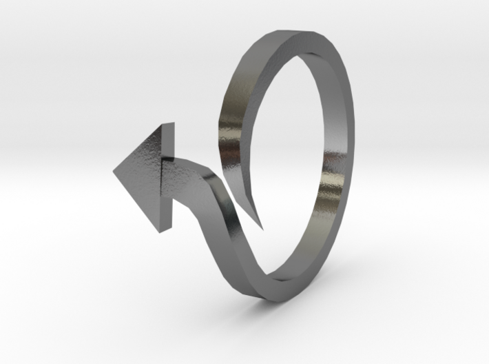 Arrow Ring (Size 6) 3d printed
