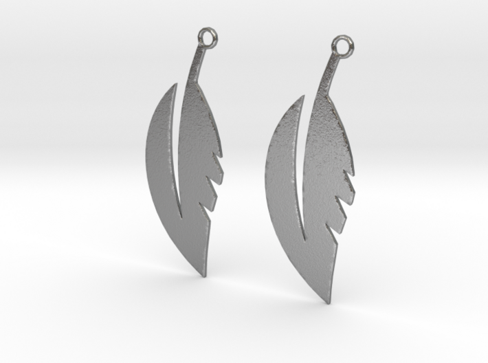 Feather Earrings 3d printed