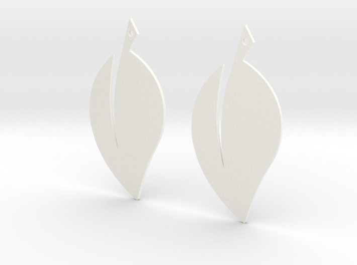 Leaf Earrings V2 3d printed