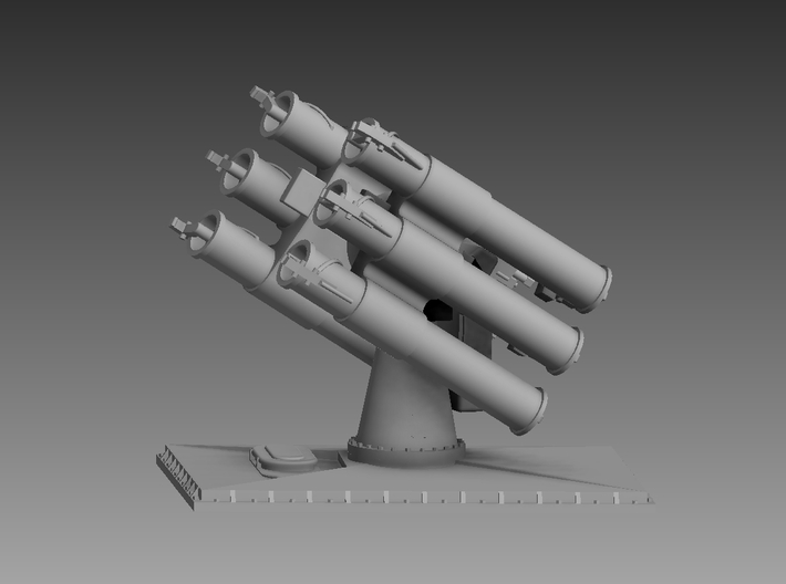 RBU 1000 Anti Submarine rocket launcher 1/72 3d printed