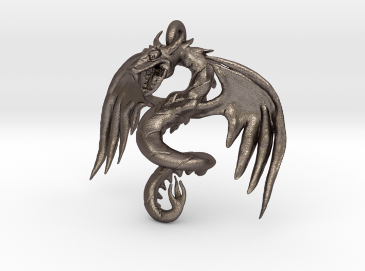 Dragon pendant 3d printed