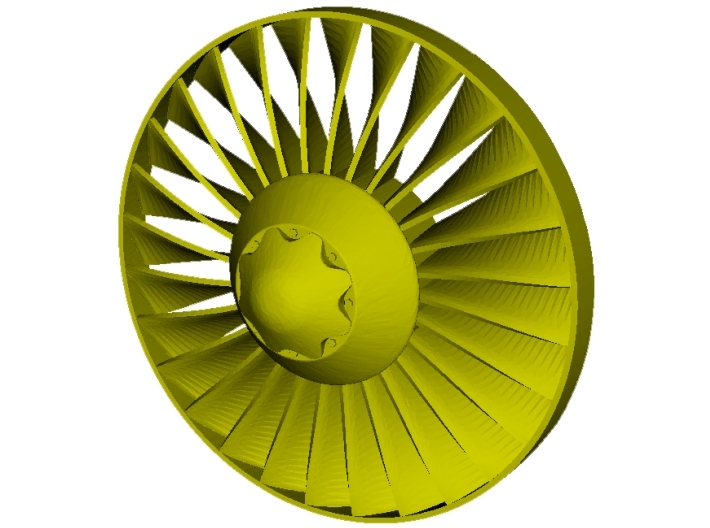 Ø26mm jet engine turbine fan B x 1 3d printed