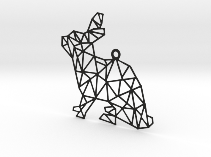 Geometic Rabbit Pendant 3d printed