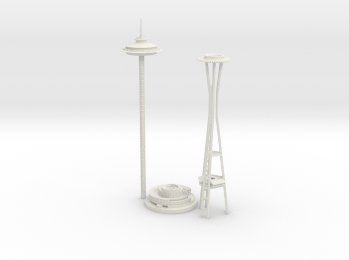Seattle Space Needle (1:2000) 3d printed 