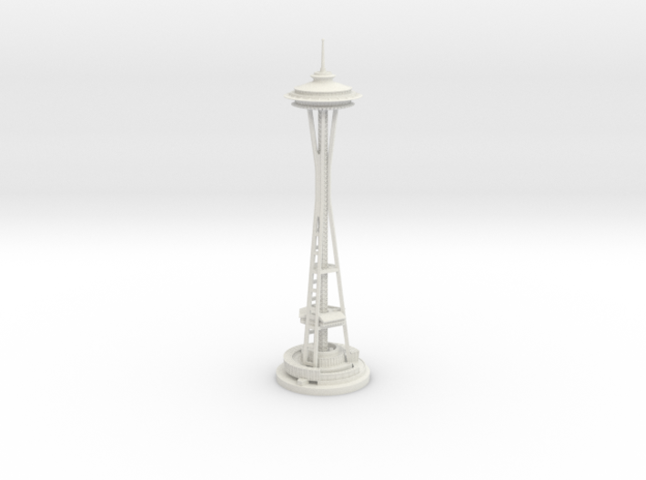 Seattle Space Needle (1:2000) 3d printed Assembled Model.