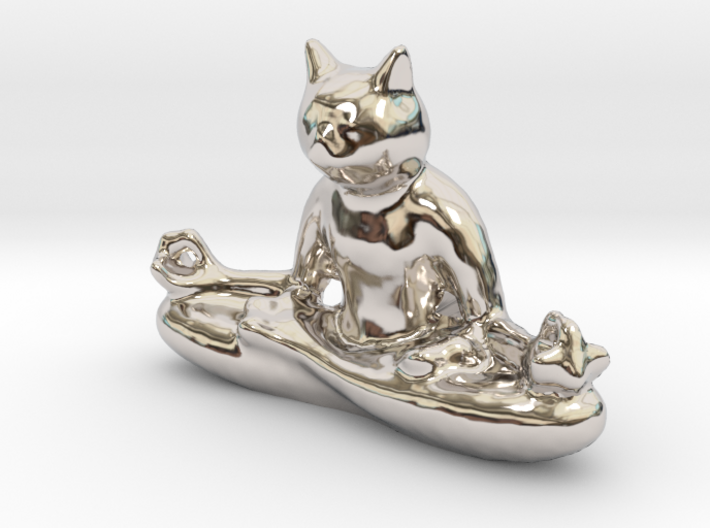 Meditating Cat 3d printed