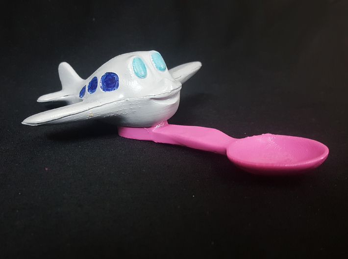 Spoon part of Plane Spoon Baby Feeder 3d printed baby plane spoon