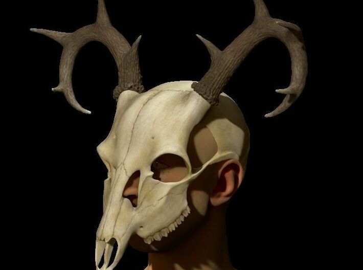 Deer Skull Mask 3d printed 