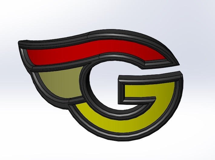 G-bicycle front logo 3d printed 