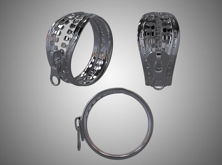 Zipper Ring 3d printed 