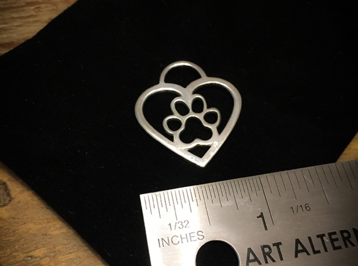 Puppy Love #4 3d printed Puppy Love #4 in Polished Silver