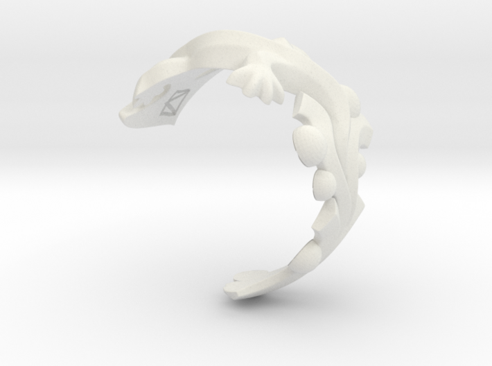 Diplocaulus Ring -Small- (Free-size) 3d printed