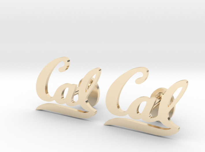 Cal Berkeley Cufflinks, Customizable 3d printed