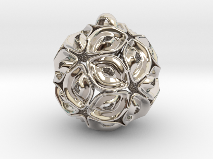 View of spherical games - part three. Pendant 3d printed