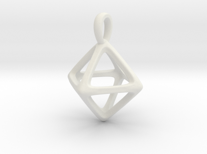 Octahedron Platonic Solid Pendant 3d printed