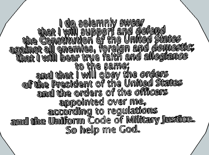 U.S. Soldier Pendant 3d printed Back