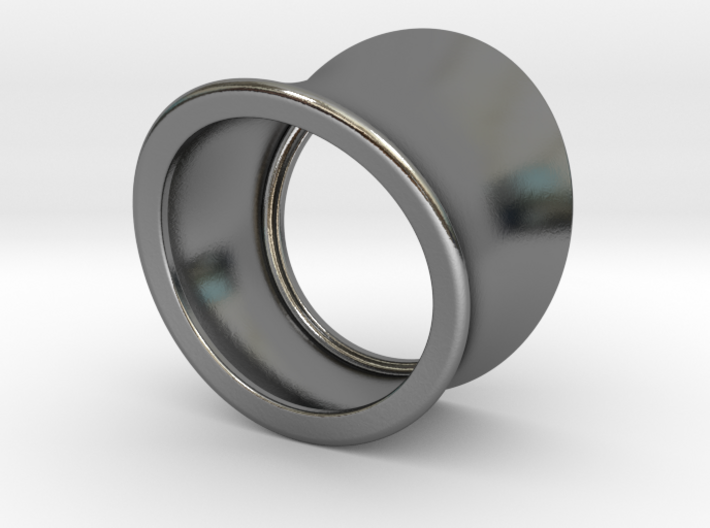 silver PLAIN ring 3d printed