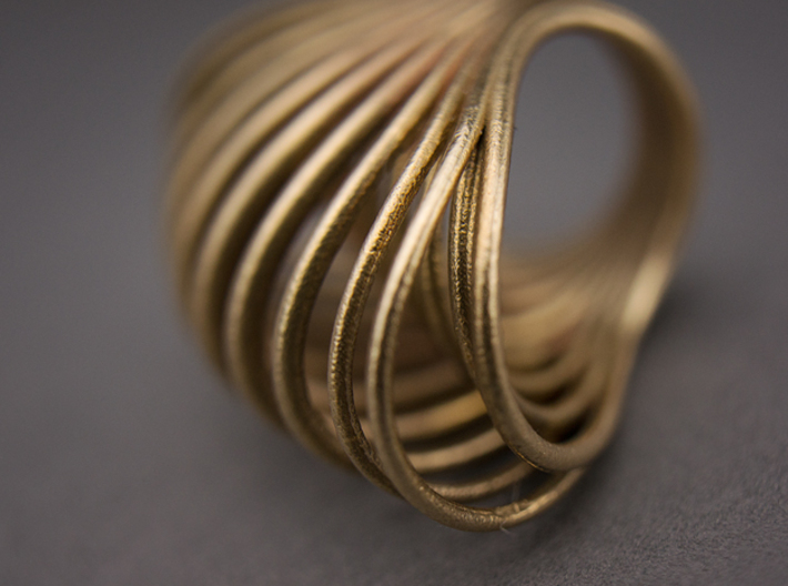 Ring 001 3d printed Raw Bronze
