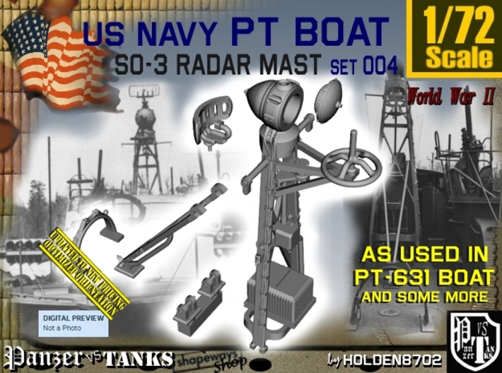 1/72 PT-631 SO-3 Radar Mast Set004 3d printed