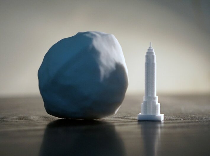 101955 Bennu &amp; Empire State Building 3d printed