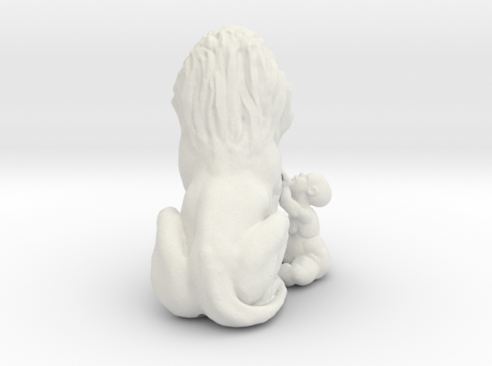 The Lion And The Baby 3d printed