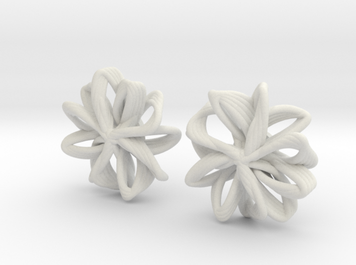 linked petals studs 3d printed