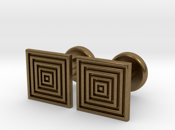 Geometric, Minimalistic Men's Square Cufflinks 3d printed
