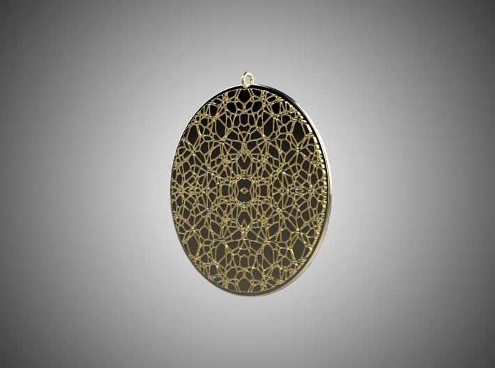 Cracked Earth Pendant 3d printed 