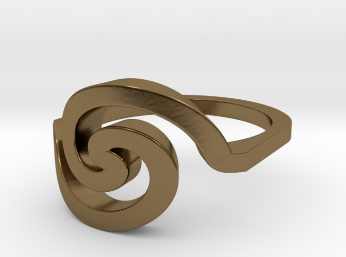 Bold Archimedes Spiral Ring, Size 8 3d printed 