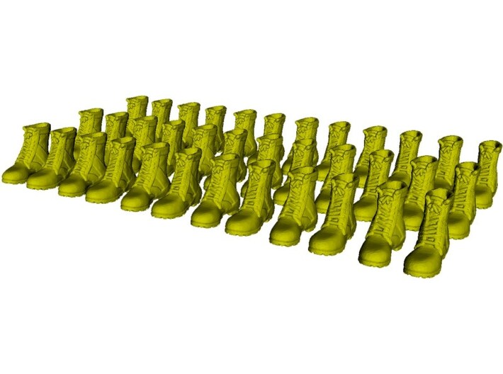 1/24 scale military boots A x 18 pairs 3d printed