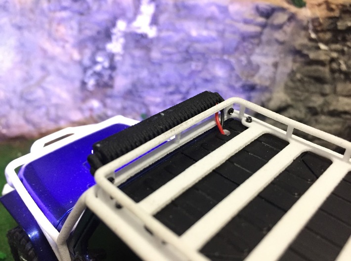 Orlando RC Wide light bar 1/32-1/35  - 4 Pcs 3d printed Installed on the Jeep exocage+rack