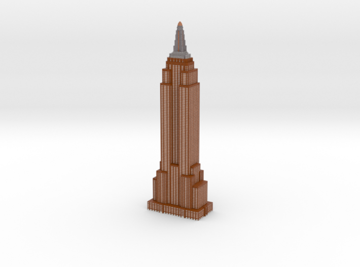 Empire State Bulding - Chocolate w White Windows 3d printed