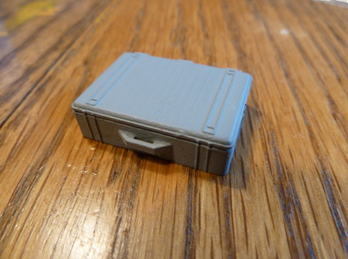 Pelican Case Complete 3d printed Frosted Ultra Detail painted with acrylic paint