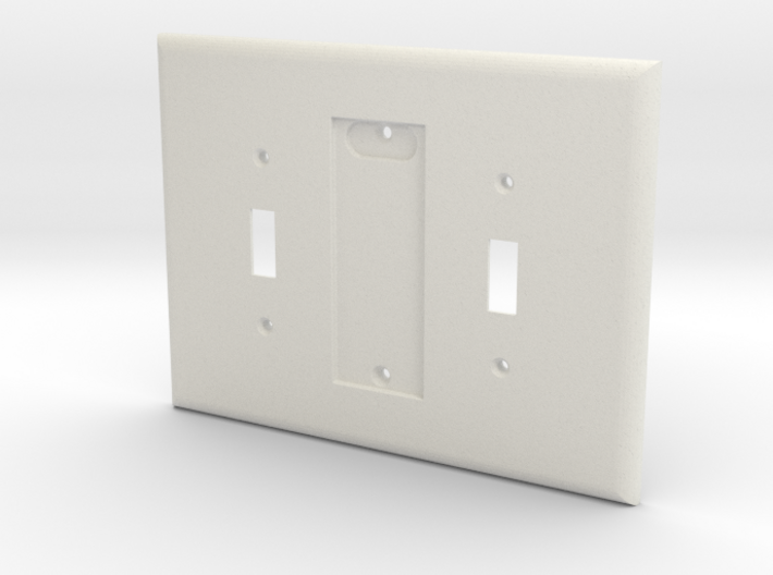 Philips Hue Dimmer 3 Gang Switch Plate 3d printed