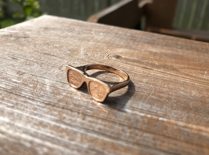 Glasses Ring 3d printed 