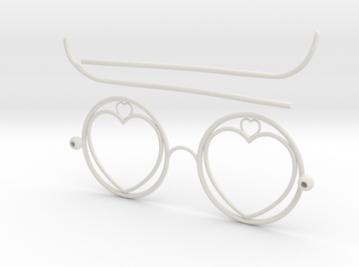 Heart Glasses 3d printed 