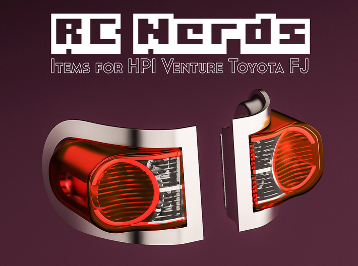 RCN100 Rear light lenses for HPI Venture Toyota  3d printed 